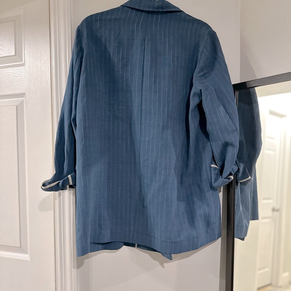 ✨Zara “ Pinstripe Blue Blazer “ - Picture 3 of 8